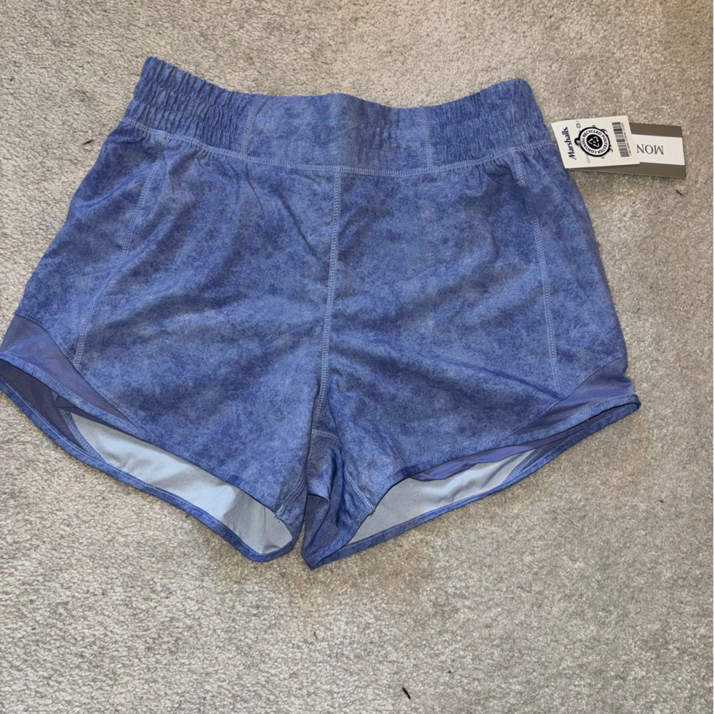 Purple athletic shorts